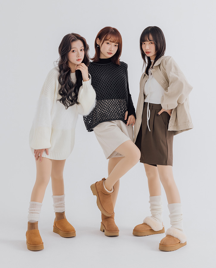 冬季保暖神器升級真皮雪靴示範穿搭，厚絨內裡暖感升級 5 折限定優惠