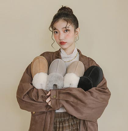 D+AF 新品推薦：冬季禦寒首選雪地精靈真皮羊毛厚底雪靴拖鞋，韓系保暖與時髦兼具，好穿一直穿的冬季抗寒靴款。