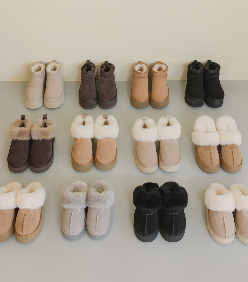 D+AF 冬季雪靴穿搭，冷氣團來襲也不怕！SNOW BOOTS 真皮羊毛雪靴系列，毛茸茸內裡包覆雙腳，保暖不顯腫，打造冬日禦寒又顯瘦的時髦雪靴穿搭。