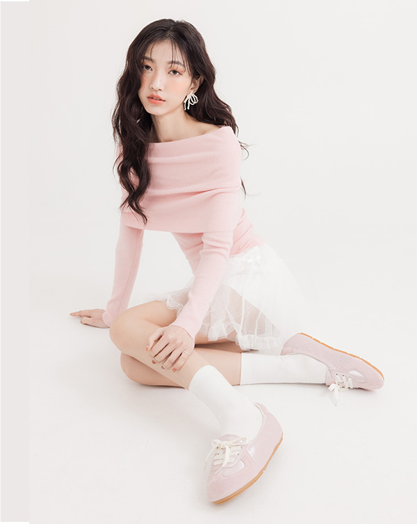 D+AF 粉彩系列真皮綁帶淺口休閒鞋，清新粉彩配色打造早春穿搭，輕盈舒適的2026春夏流行女鞋與百搭休閒鞋推薦。