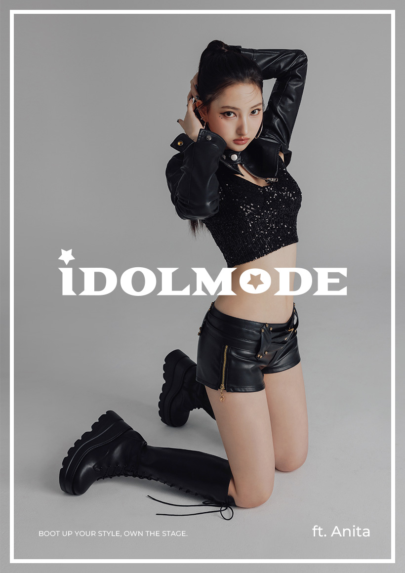 D+AF IDOLMODE秋冬女鞋系列 ft. 品牌好友Anita｜黑色厚底長靴 美腿軍團10cm雲朵底綁帶長靴打造韓系女團OOTD，Switch On Your Idol Mode
