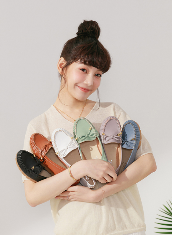 母親節禮物推薦 台灣製造舒適豆豆鞋穿搭 MIT小蝴蝶結莫卡辛健走鞋