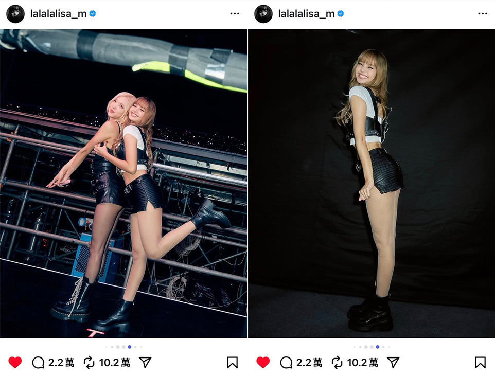 BLACKPINK LISA演唱會造型 世界巡迴演唱會BLACKPINK 2025 WORLD TOUR LISA同款靴穿搭