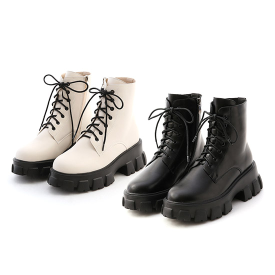 綁帶馬汀靴推薦　酷甜主張．超輕量綁帶鋸齒短靴