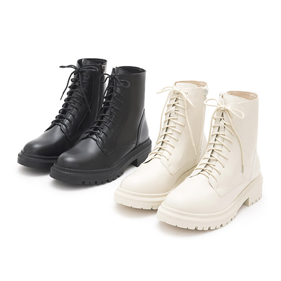 馬汀靴品牌推薦D+AF 型人風格.厚底綁帶馬汀短靴