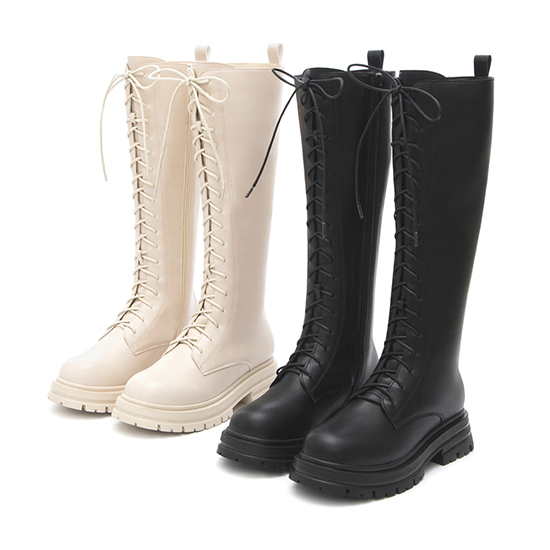 馬汀長靴穿搭推薦 全場焦點鬆糕底綁帶馬汀長靴