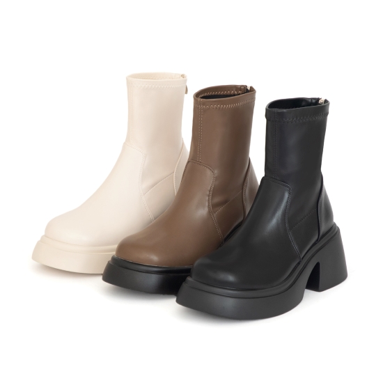 D+AF肉肉女孩短靴推薦 美腿濾鏡.輕量加厚底瘦瘦短靴