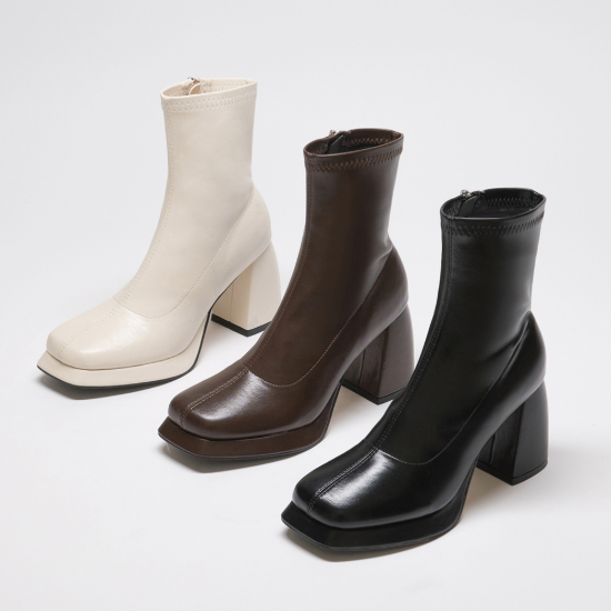 D+AF肉肉女孩短靴推薦 女神降臨.加厚水台高跟瘦瘦短靴