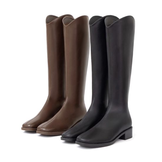 短腿或粗腳踝推薦 D+AF氣場升級小V口方頭瘦瘦長靴