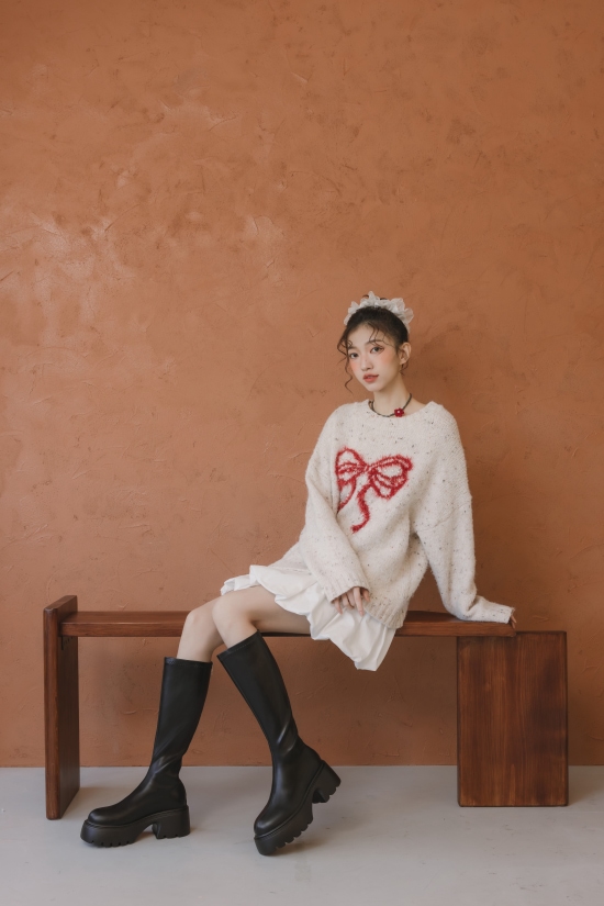 D+AF身高160～167cm的女孩穿搭推薦超強魅力．輕量波浪底瘦瘦長靴