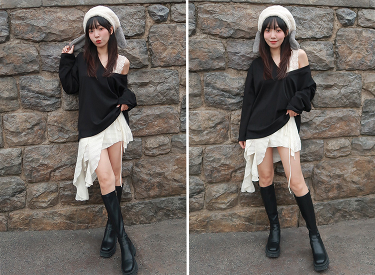 日本環球影城長靴穿搭推薦 小編穿搭推薦　D+AF 完美進化．增高厚底方糖瘦瘦長靴 