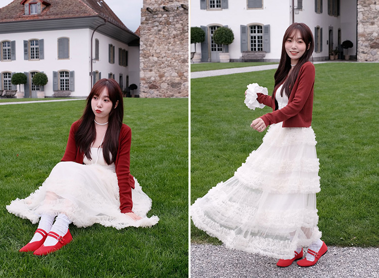 瑞士穿搭推薦 小編穿搭推薦 瑪莉珍鞋 雲織鞋穿搭 D+AF 【3D零感雲織鞋】雙帶方頭瑪莉珍鞋