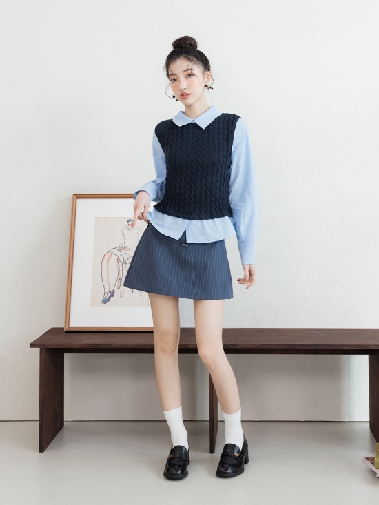 D+AF 2026春季新品真皮樂福鞋穿搭推薦 【真皮系列】編織小金豆靜音樂福鞋