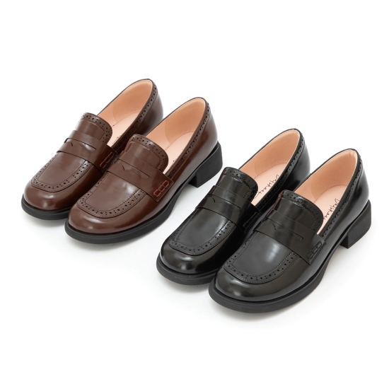 D+AF 2026春季新品真皮樂福鞋推薦 【真皮系列】編織小金豆靜音樂福鞋