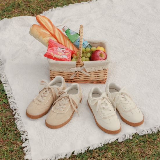 D+AF 迪士尼系列：【Disney】愛麗絲蕾絲花邊真皮德訓鞋 德訓鞋推薦