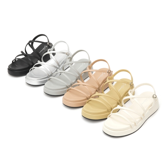 D+AF 2026夏日涼鞋推薦：美夏日樂園交叉細帶厚底涼鞋 厚底涼鞋推薦