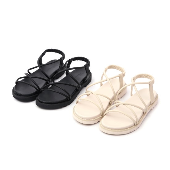 D+AF 2026夏日涼鞋推薦：假期專屬．交叉帶加厚底羅馬涼鞋 羅馬涼鞋推薦