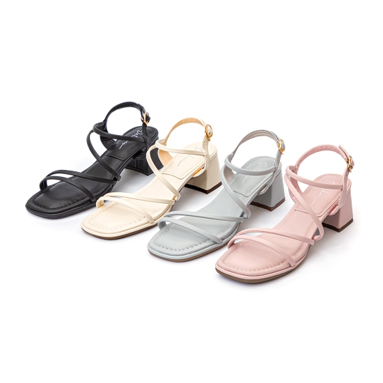 D+AF 2026夏日涼鞋推薦：彩虹泡泡糖．泡芙軟墊細帶高跟涼鞋 高跟涼鞋推薦