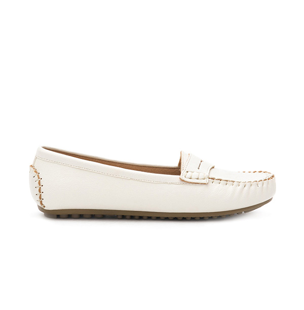 MIT Tassel Moccasin Loafers White