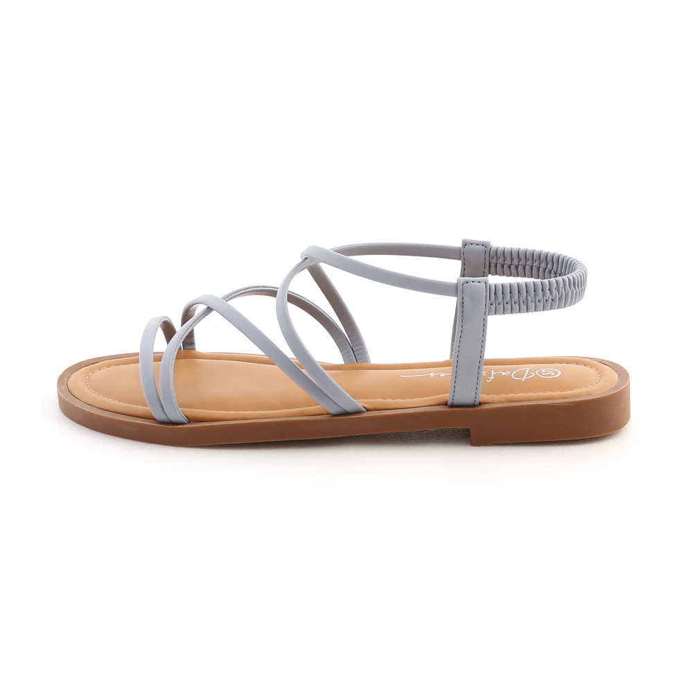 Flat Strappy Sandals Serenity Blue
