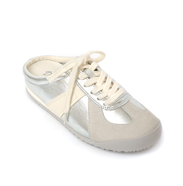 Easy Wear Casual Backless Sneakers Silver