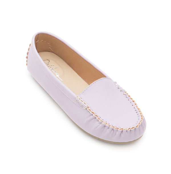 MIT Solid Moccasin Loafers Lavender