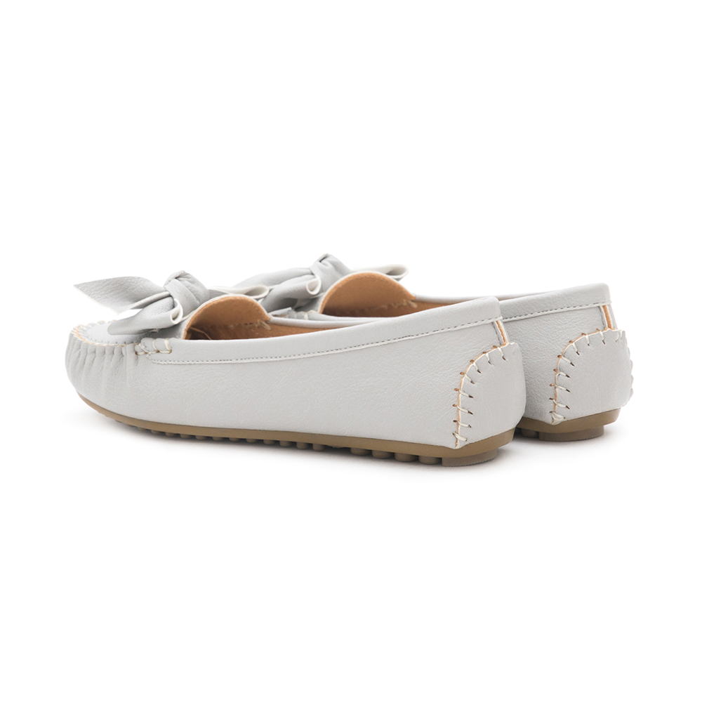 MIT Bow Moccasin Loafers Grey