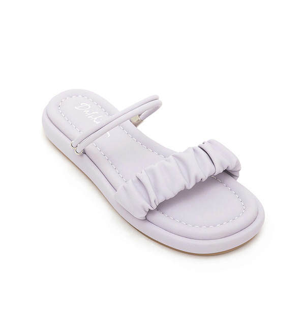 Comfy Ruched Two-Way Sandals Lavender