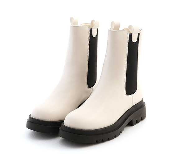 Thick Sole Chelsea Boots 百搭米黑
