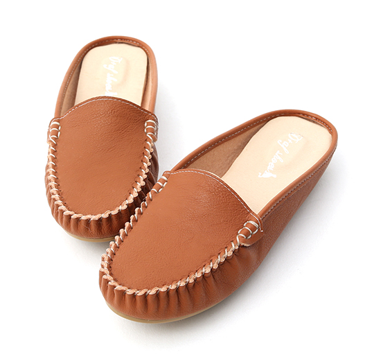 MIT Moccasin Mules Brown