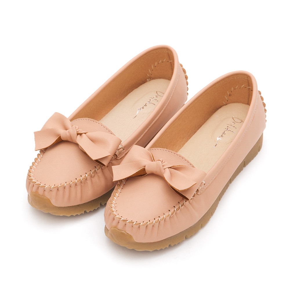 MIT Bow Platform Moccasins Pink