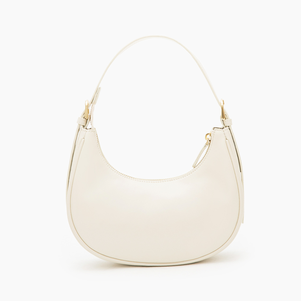 Two-Way Half-Moon Bag Beige