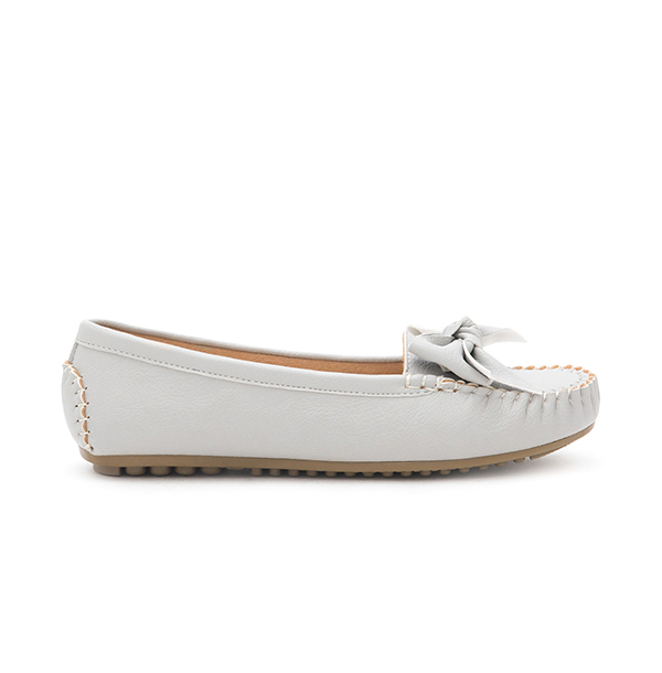 MIT Bow Moccasin Loafers Grey