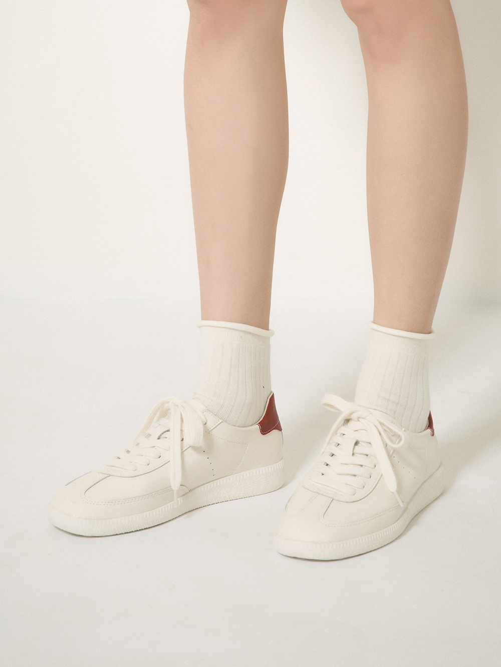 超極軟新柔感真皮小白鞋 紅