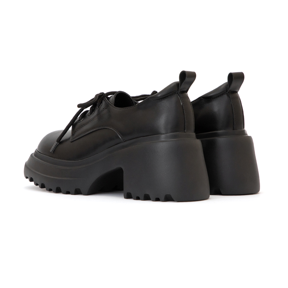 初戀系少女增高加厚底德比鞋 黑色