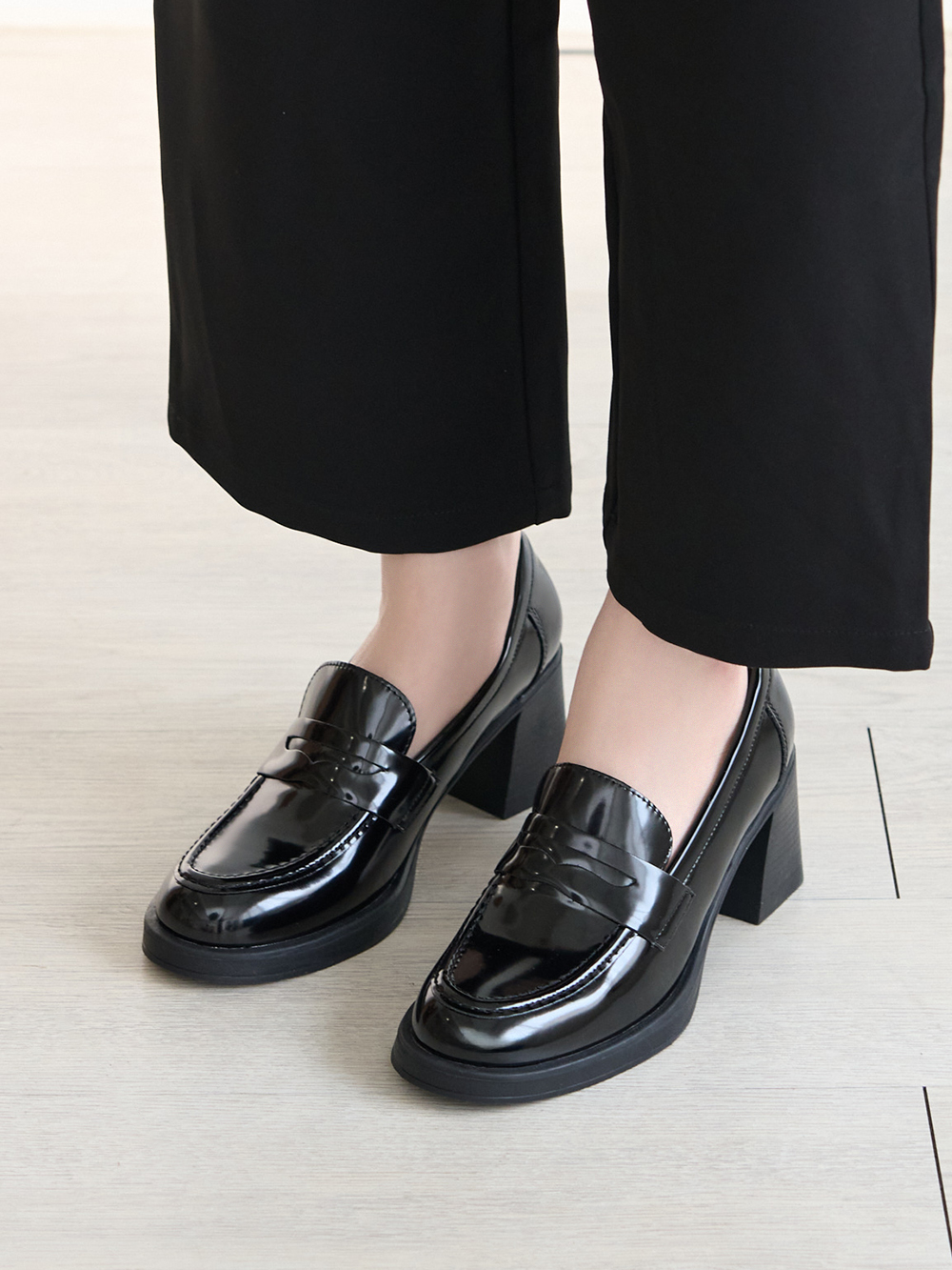 都會美型水台高跟樂福鞋 黑色