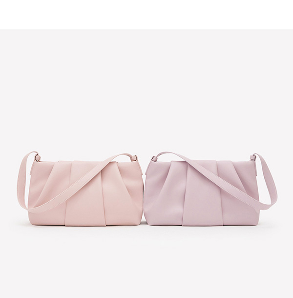 Cloud Ruched Shoulder Bag Beige