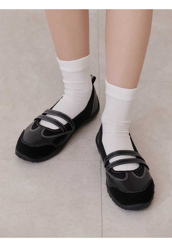 元氣女孩雙帶機能瑪莉珍鞋 黑