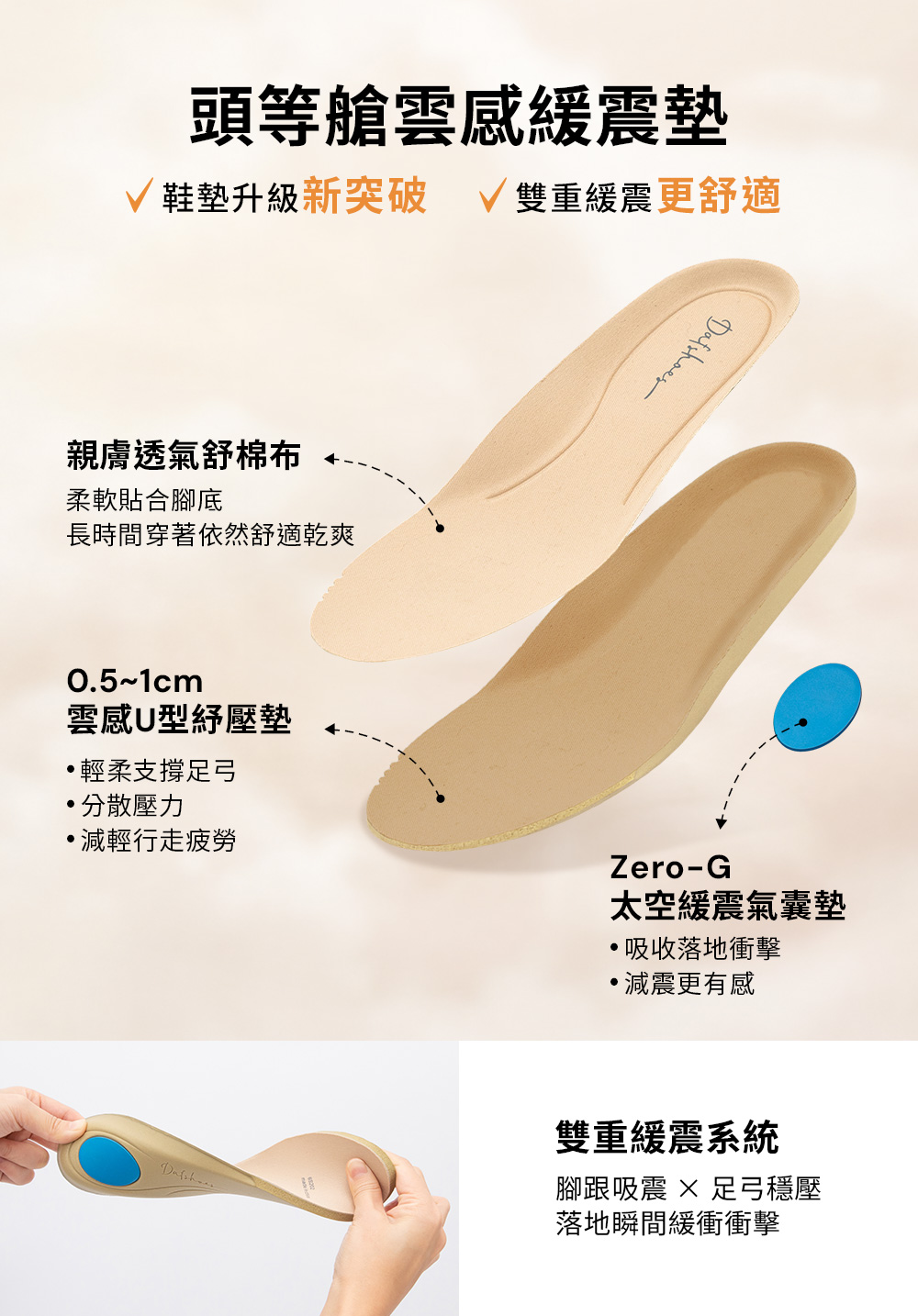 【機能鞋墊】鬆緊拼接內增高切爾西雨靴 米白色