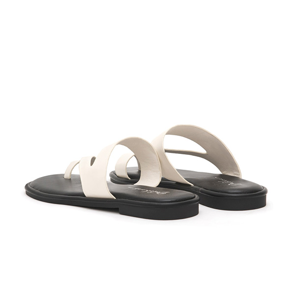 Diagonal Strap Soft Toe Loop Sandals 米