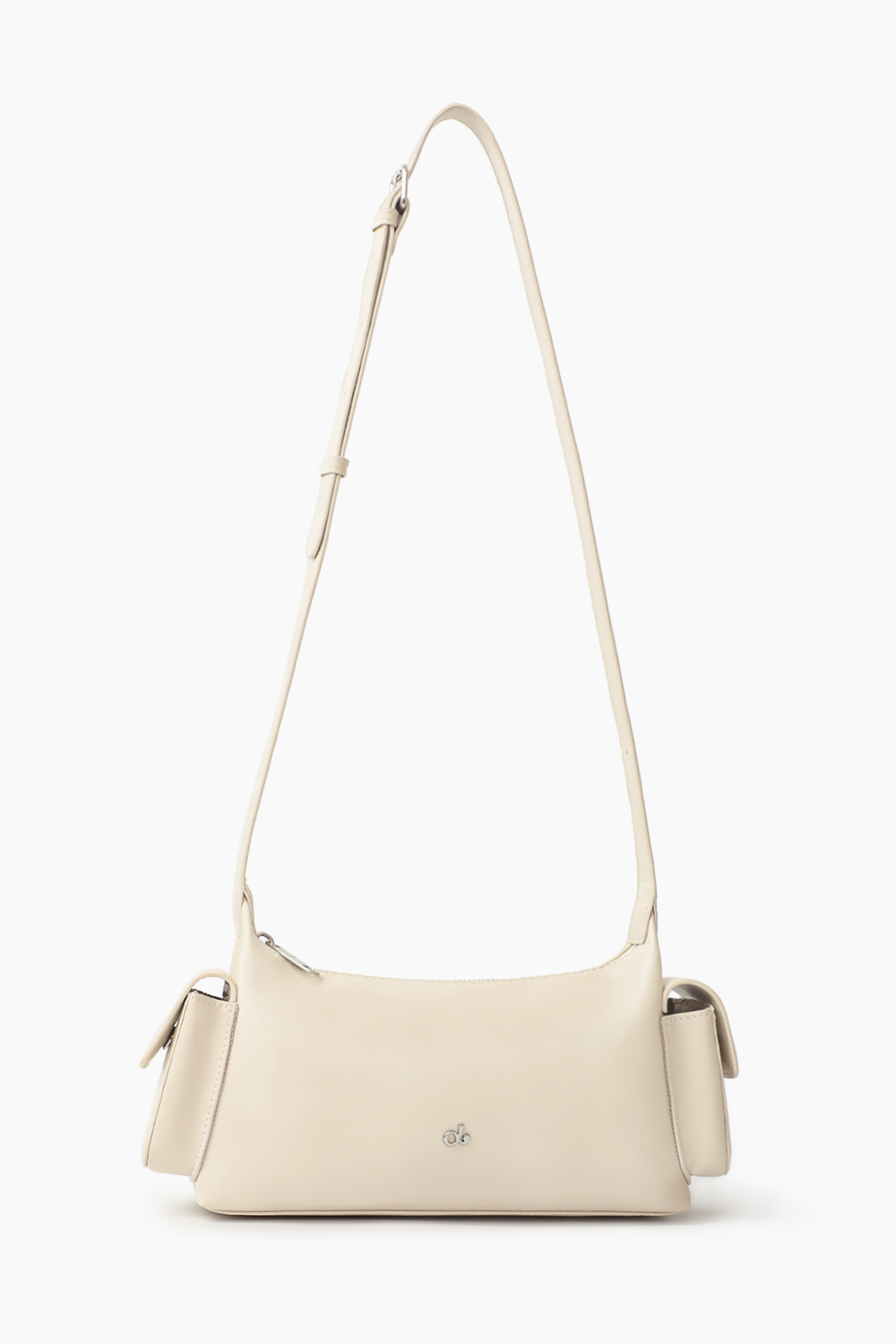 CHIC側口袋斜背包 米白