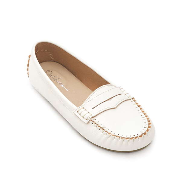 MIT Tassel Moccasin Loafers White