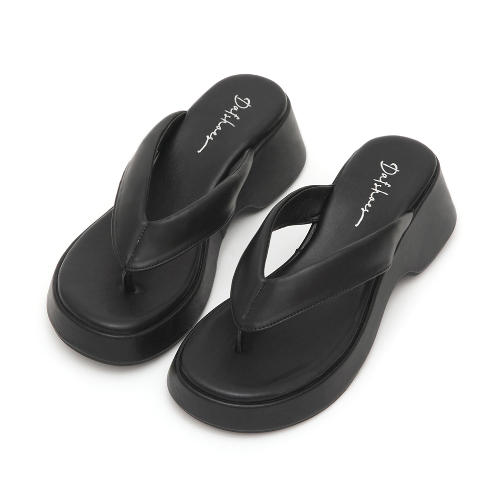 Thick Sole Flip-Flops Black