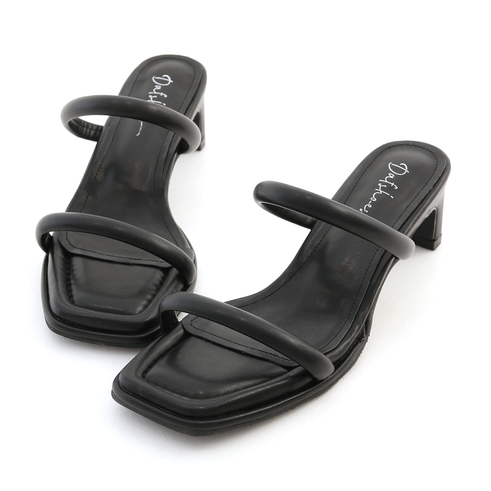 Strappy Heeled Sandals Black