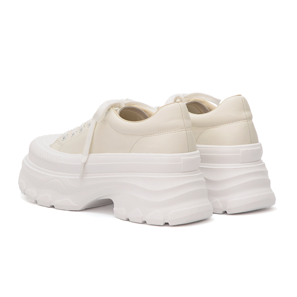 零重力輕運動厚底增高休閒鞋 米白