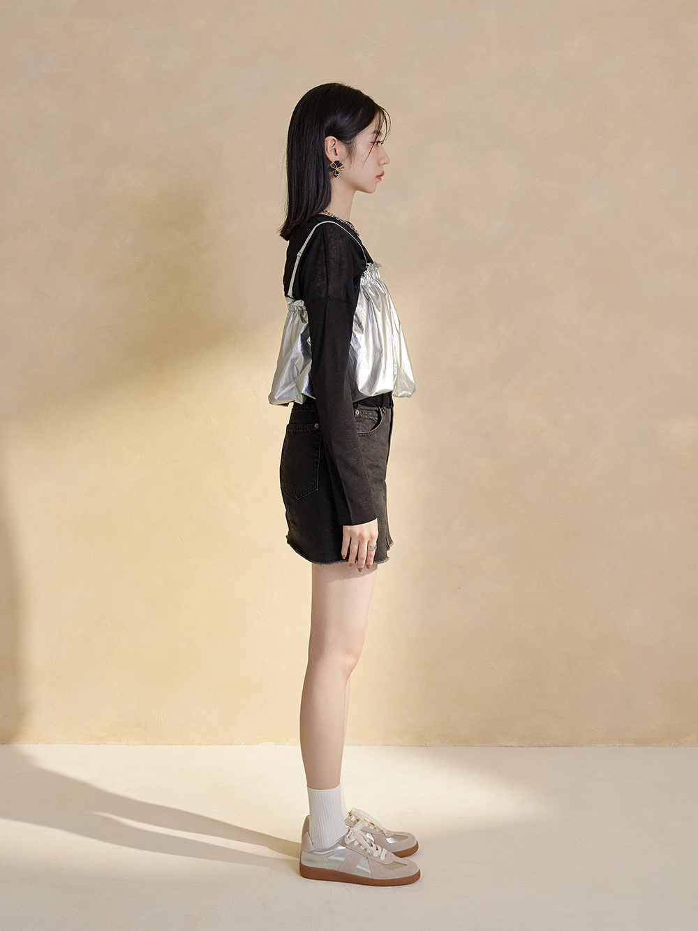 自在首選綁帶休閒德訓鞋 銀