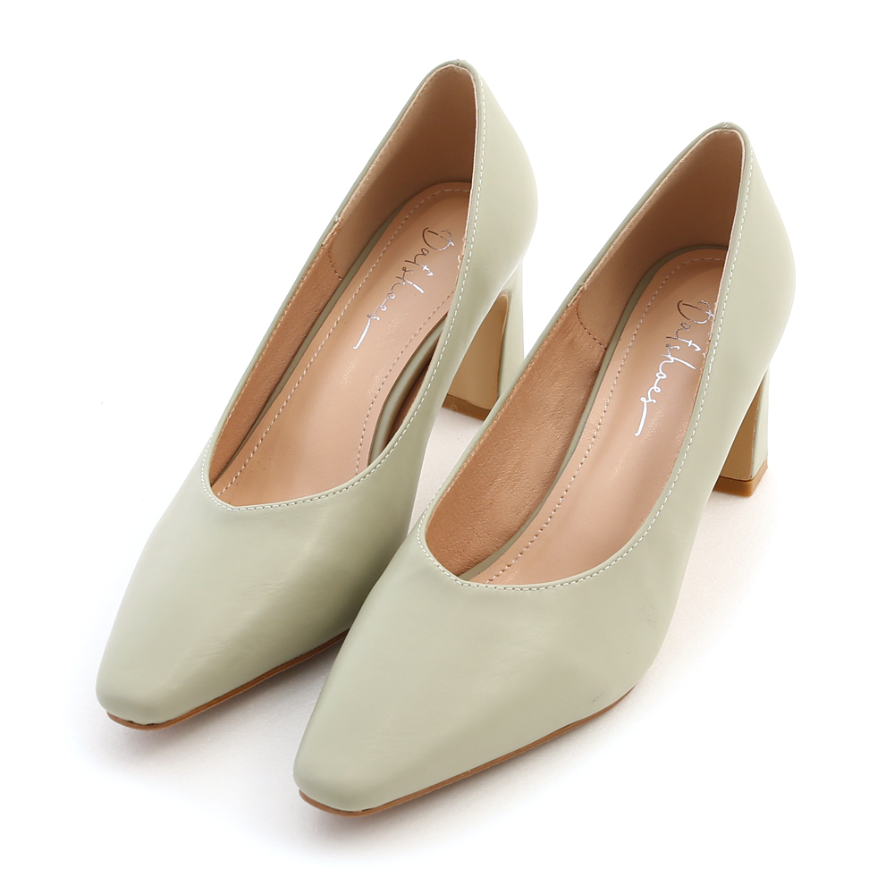 Pointed Heel Pumps Mint Green