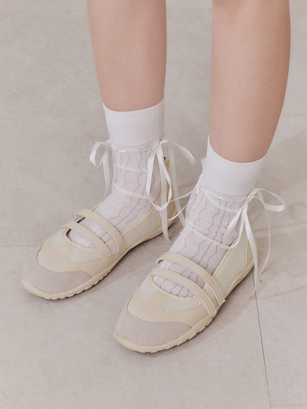 元氣女孩雙帶機能瑪莉珍鞋 白