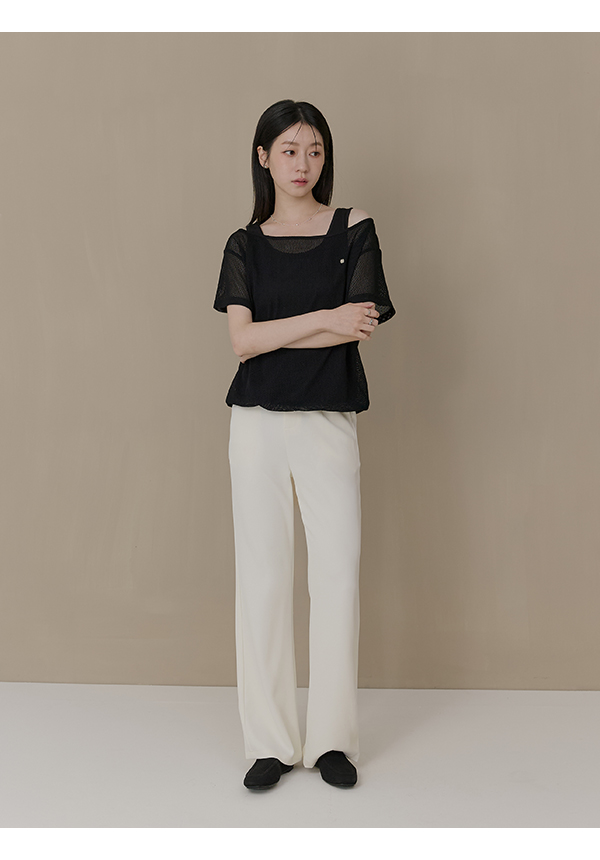 【3D零感雲織鞋】素面方頭樂福鞋 午夜黑