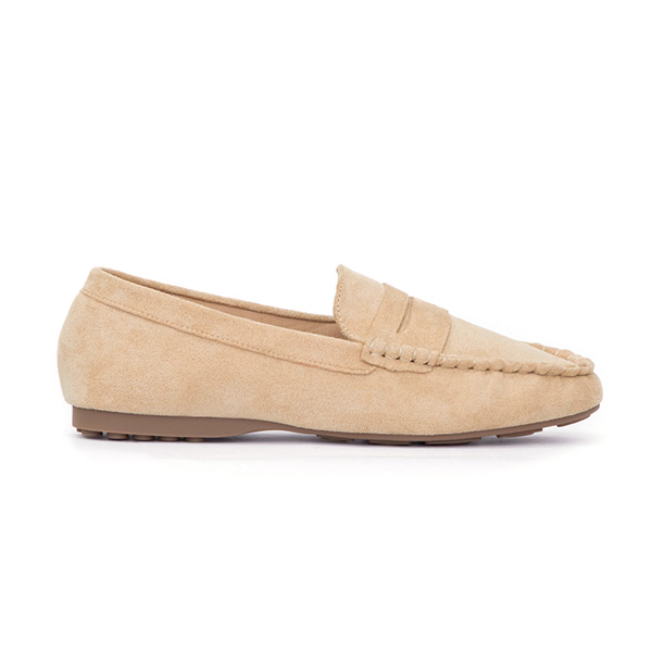 秋冬輕著4D氣墊豆豆底樂福鞋 杏色